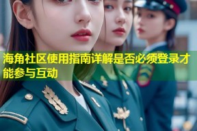 海角社区使用指南详解是否必须登录才能参与互动