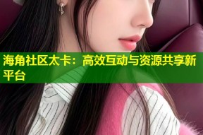 海角社区太卡：高效互动与资源共享新平台