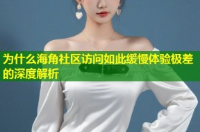 为什么海角社区访问如此缓慢体验极差的深度解析