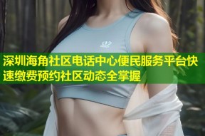深圳海角社区电话中心便民服务平台快速缴费预约社区动态全掌握